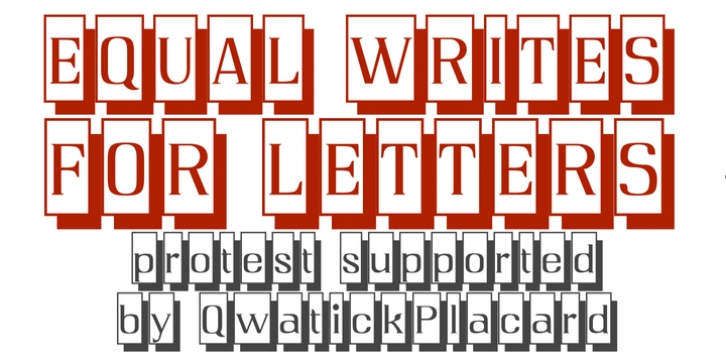 QwatickPlacard font preview