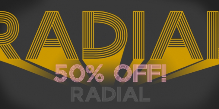 Radial font preview
