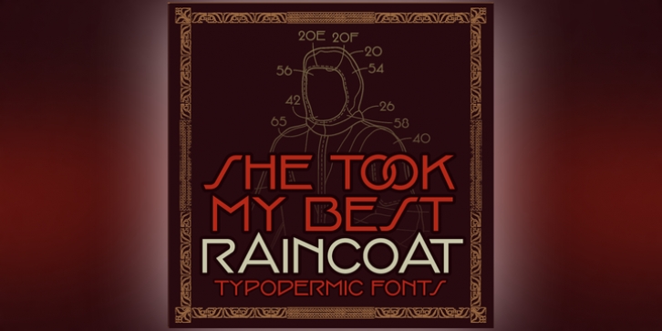 Raincoat font preview