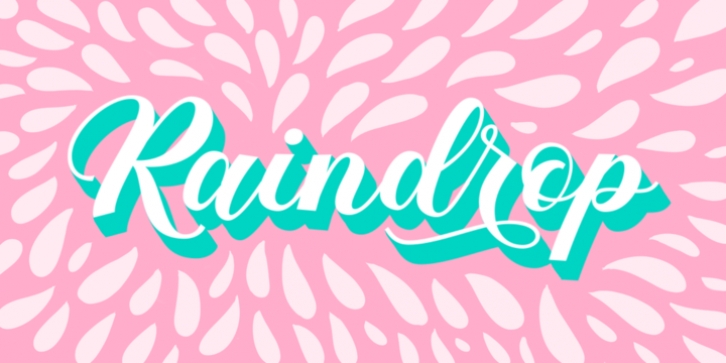 Raindrop font preview