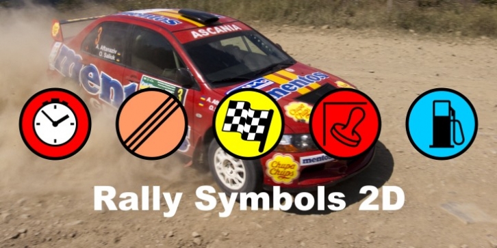 Rally Symbols 2D font preview