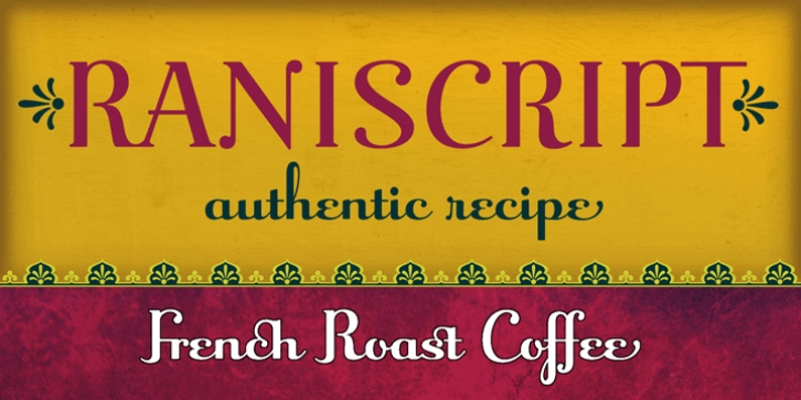 Raniscript font preview