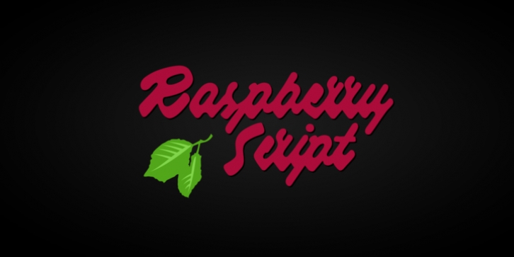 Raspberry Script font preview