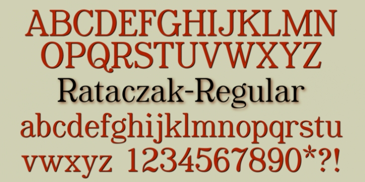 Rataczak font preview