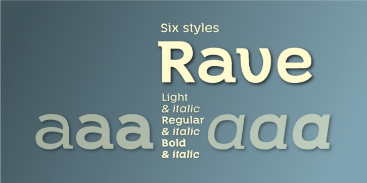 Rave font preview