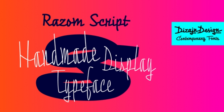 Razom Script font preview