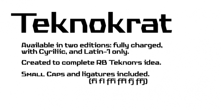 RB Teknokrat font preview