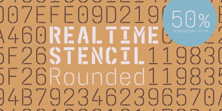 Realtime Stencil Rounded font preview