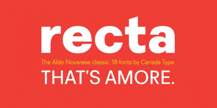 Recta font preview