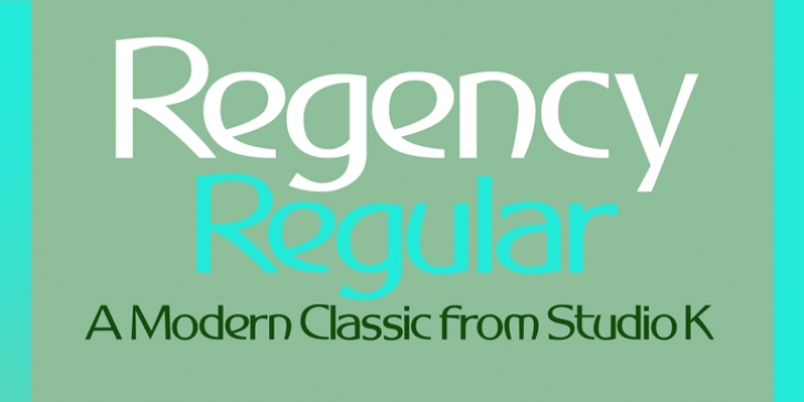 Regency font preview
