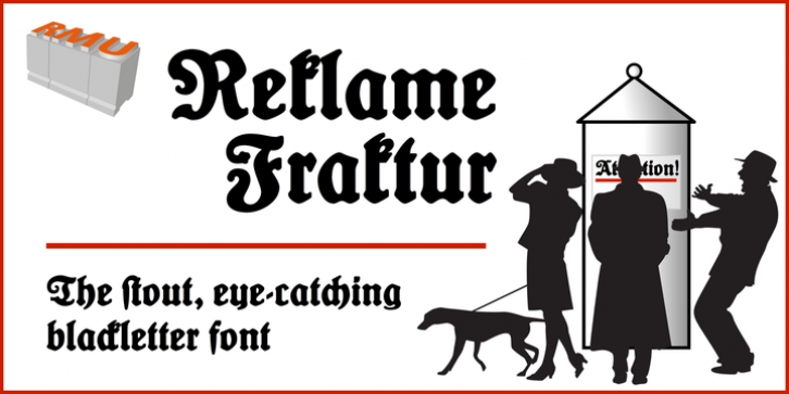 Reklamefraktur font preview