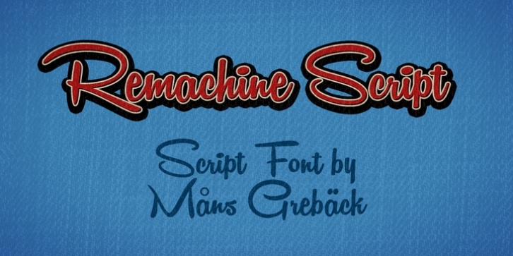 Remachine Script font preview