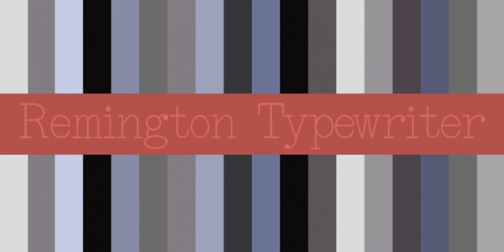 Remington Elite Typewriter font preview