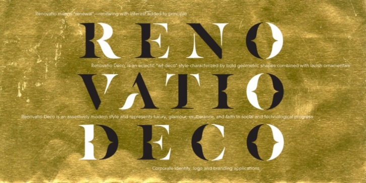 Renovatio Deco font preview