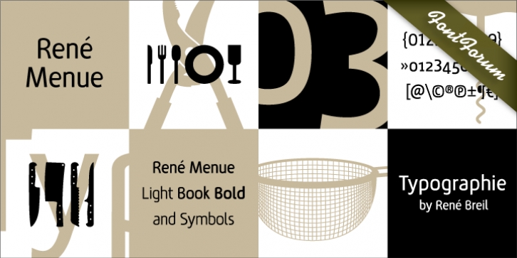 René Menue font preview
