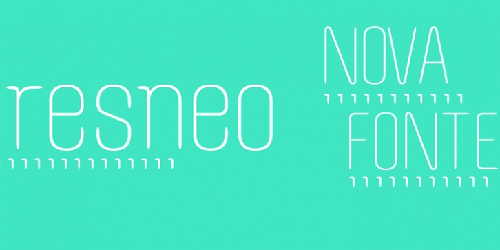 Resneo font preview