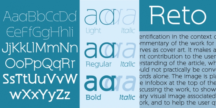 Reto font preview