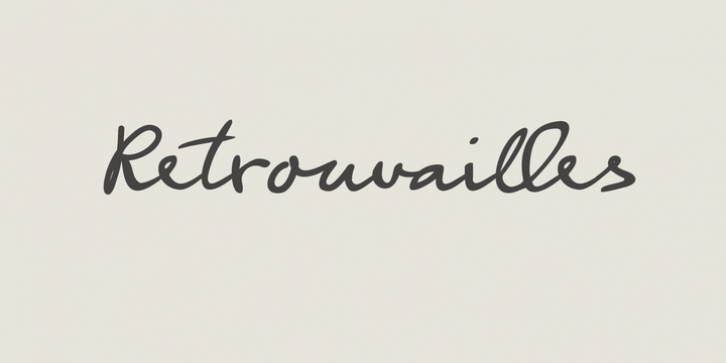 Retrouvailles font preview