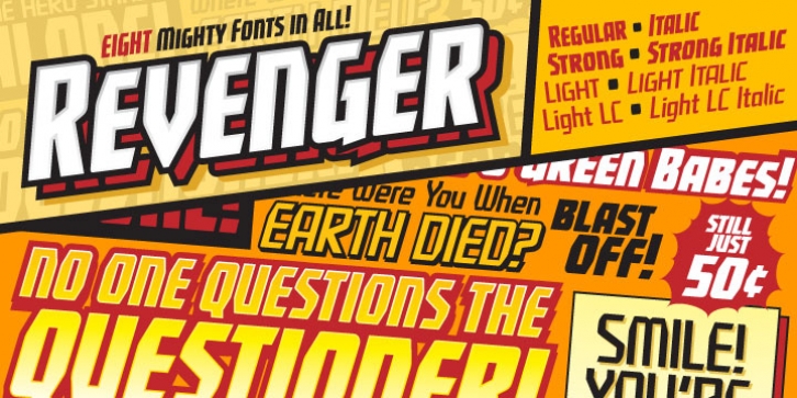 Revenger BB font preview