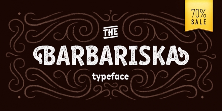 RF Barbariska font preview