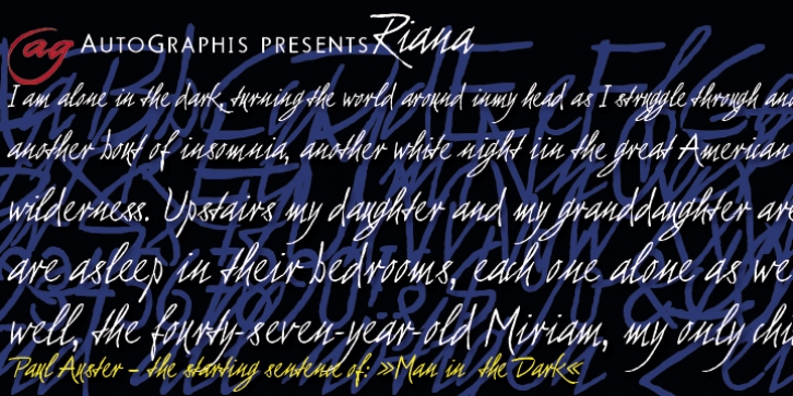 Riana font preview