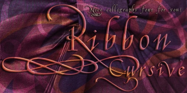 Ribbon Cursive font preview