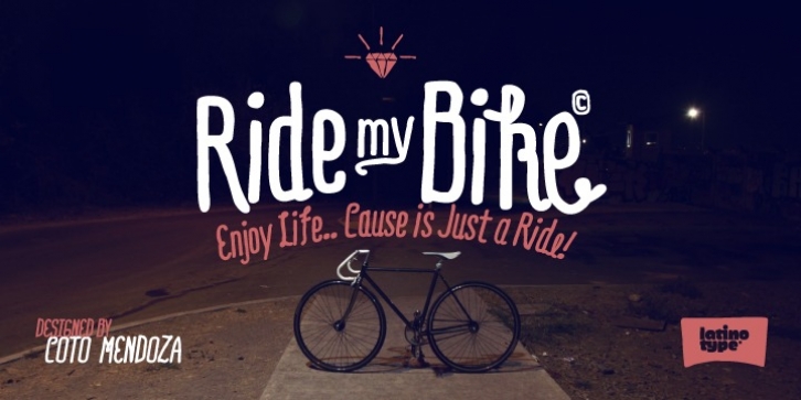 Ride my Bike font preview