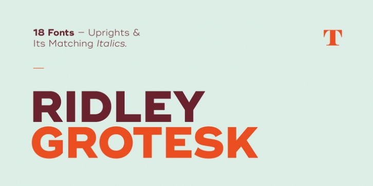 Ridley Grotesk font preview