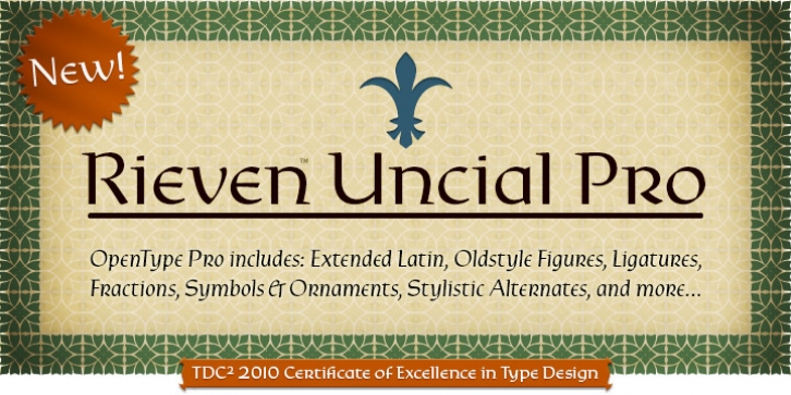 Rieven Uncial Pro font preview