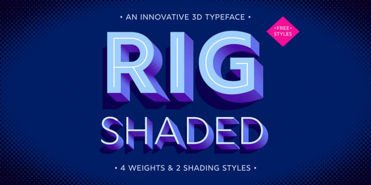 Rig Shaded font preview