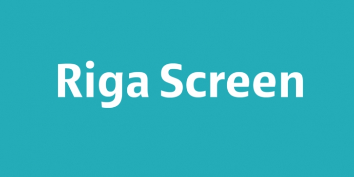 Riga Screen font preview