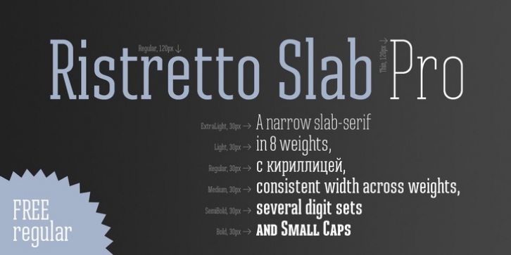 Ristretto Slab Pro font preview