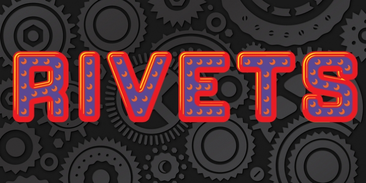 Rivets font preview