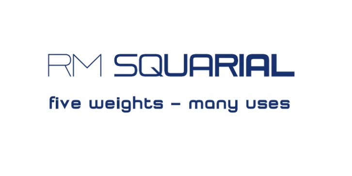 RM Squarial font preview