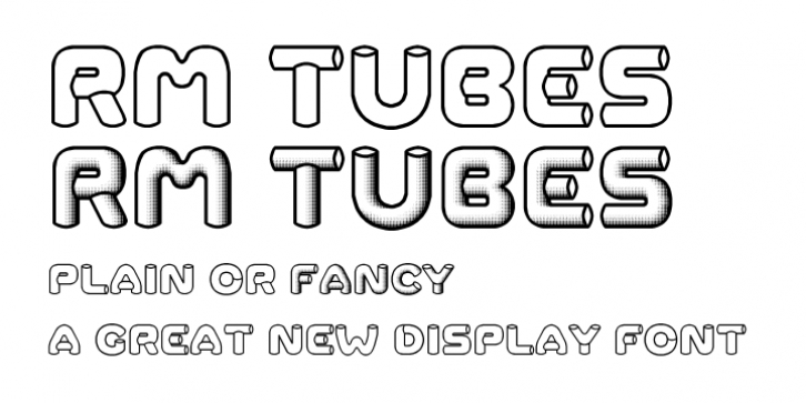 RM Tubes font preview