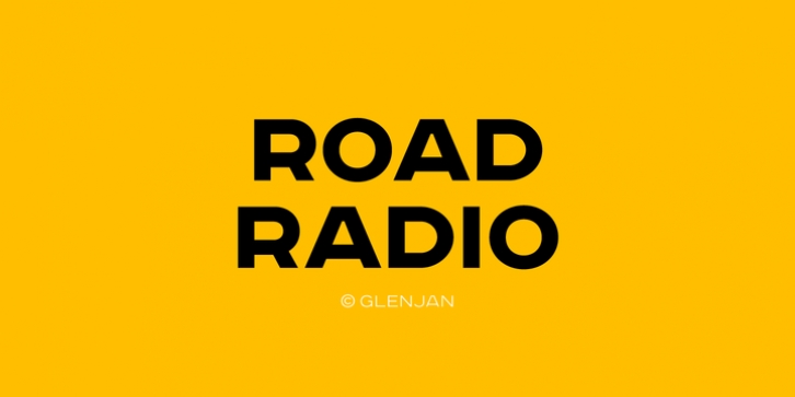 Road Radio font preview