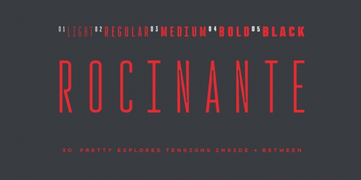 Rocinante Titling font preview