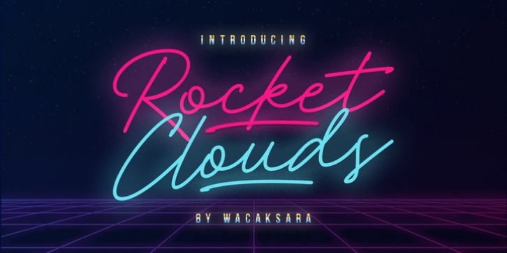 Rocket Clouds font preview