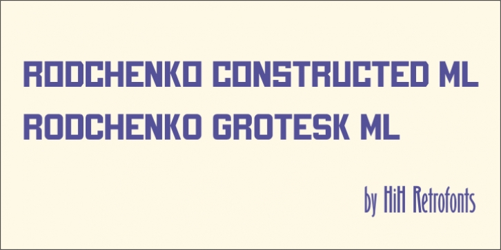 Rodchenko Constructed ML font preview