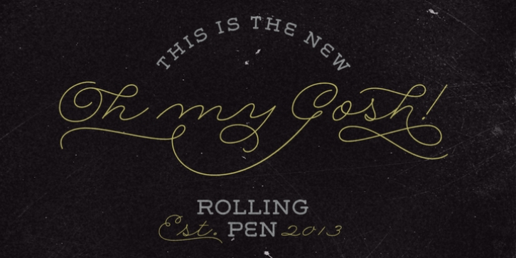 Rolling Pen font preview