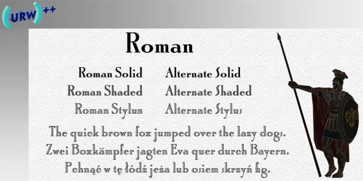 Roman Solid font preview
