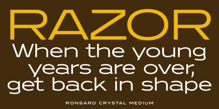 Ronsard Crystal font preview