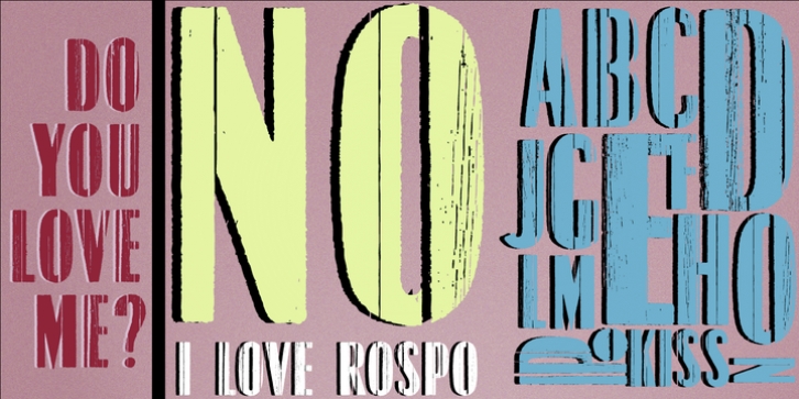 Rospo Wood font preview