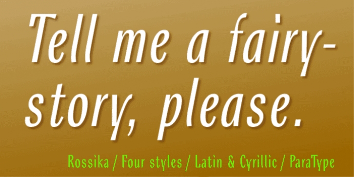 Rossika font preview