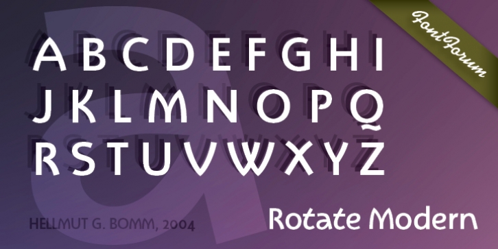 Rotate Modern font preview