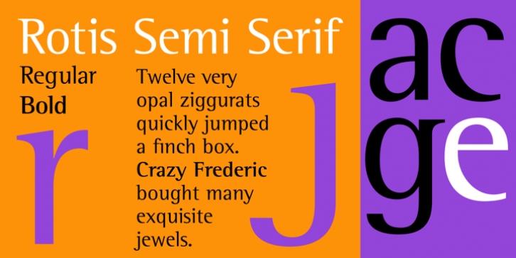 Rotis Semi Serif font preview