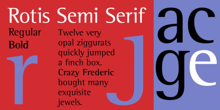 Rotis Semi Serif font preview