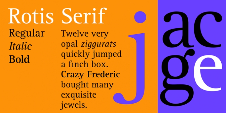 Rotis Serif font preview