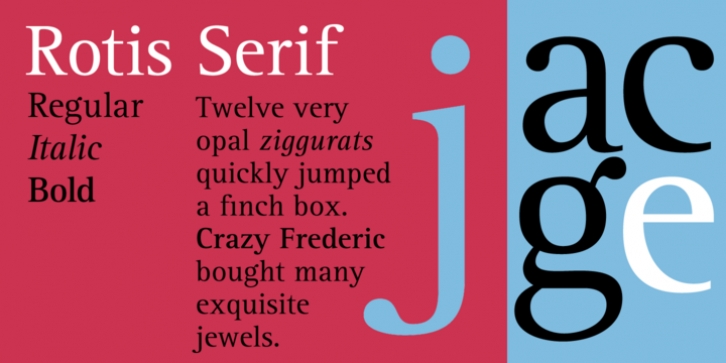 Rotis Serif font preview