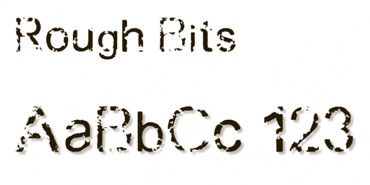 Rough Bits font preview